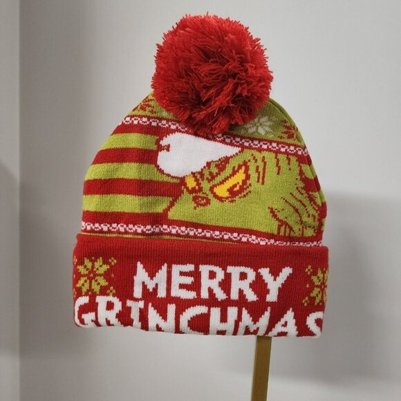 NWT Dr. Suess The Grinch Knit Beanie Unisex - Picture 2 of 4